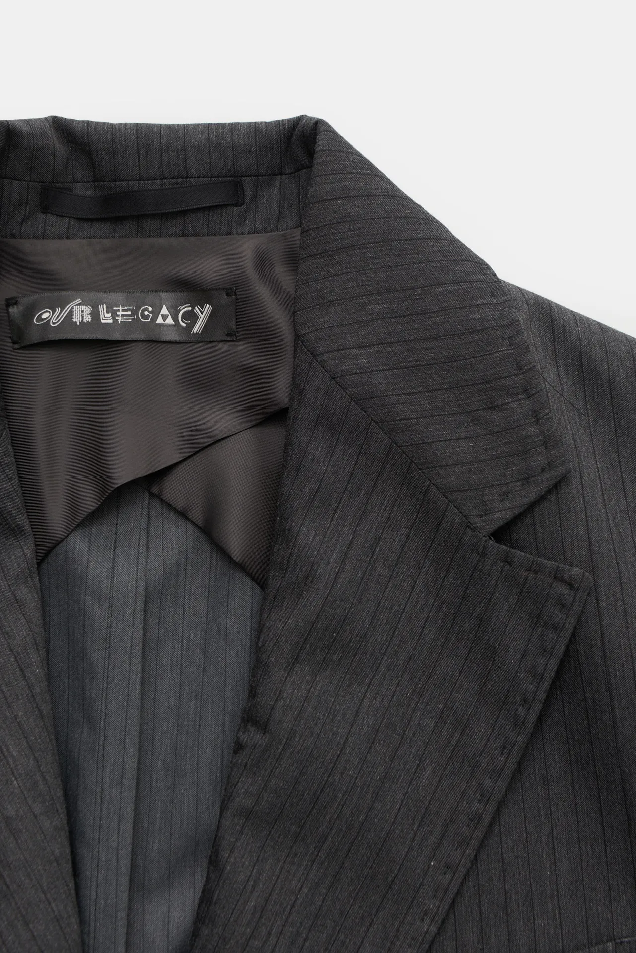 Our Legacy - Herren - Sakko 'Porpoise Blazer' dunkelgrau/schwarz gestreift – Bild 3