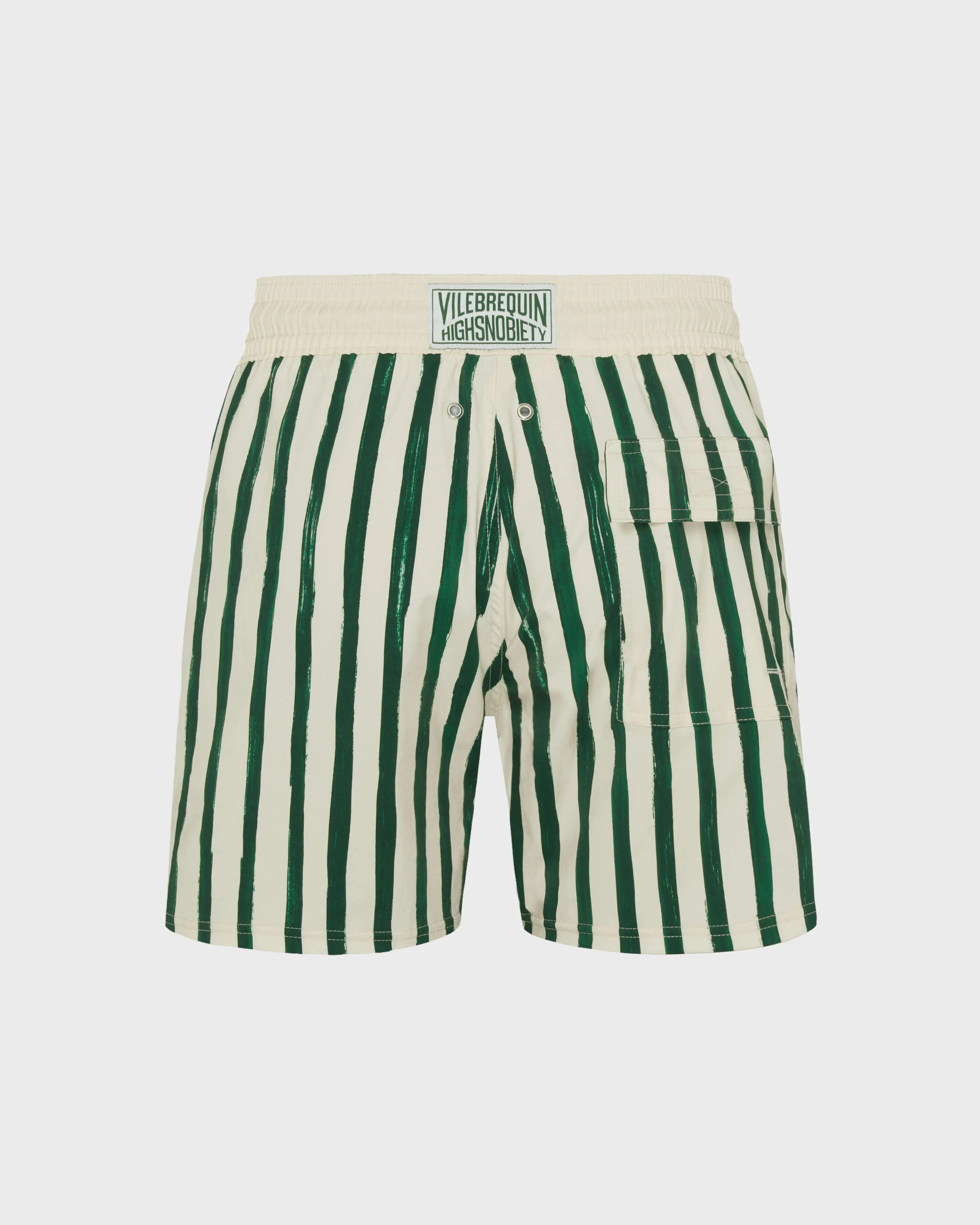 Vilebrequin - Hs Stripes Stretch-badeshorts Für Herren – Vilebrequin X Highsnobiety - Bademode - Monrise - Grün - Größe XS – Bild 2