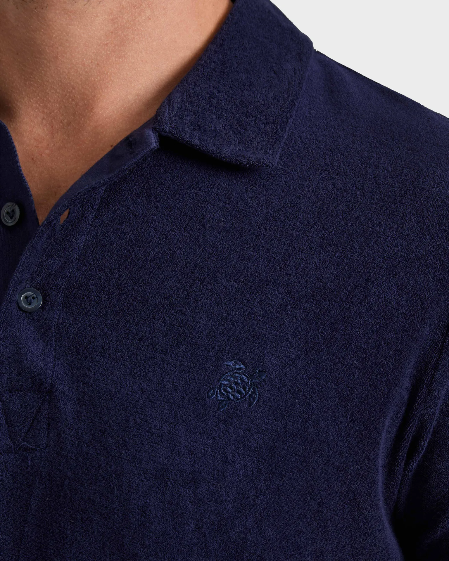 Vilebrequin - Solid Polohemd Aus Jacquard Für Herren - Polohemd - Phoenix - Blau - Größe XXXL – Bild 5