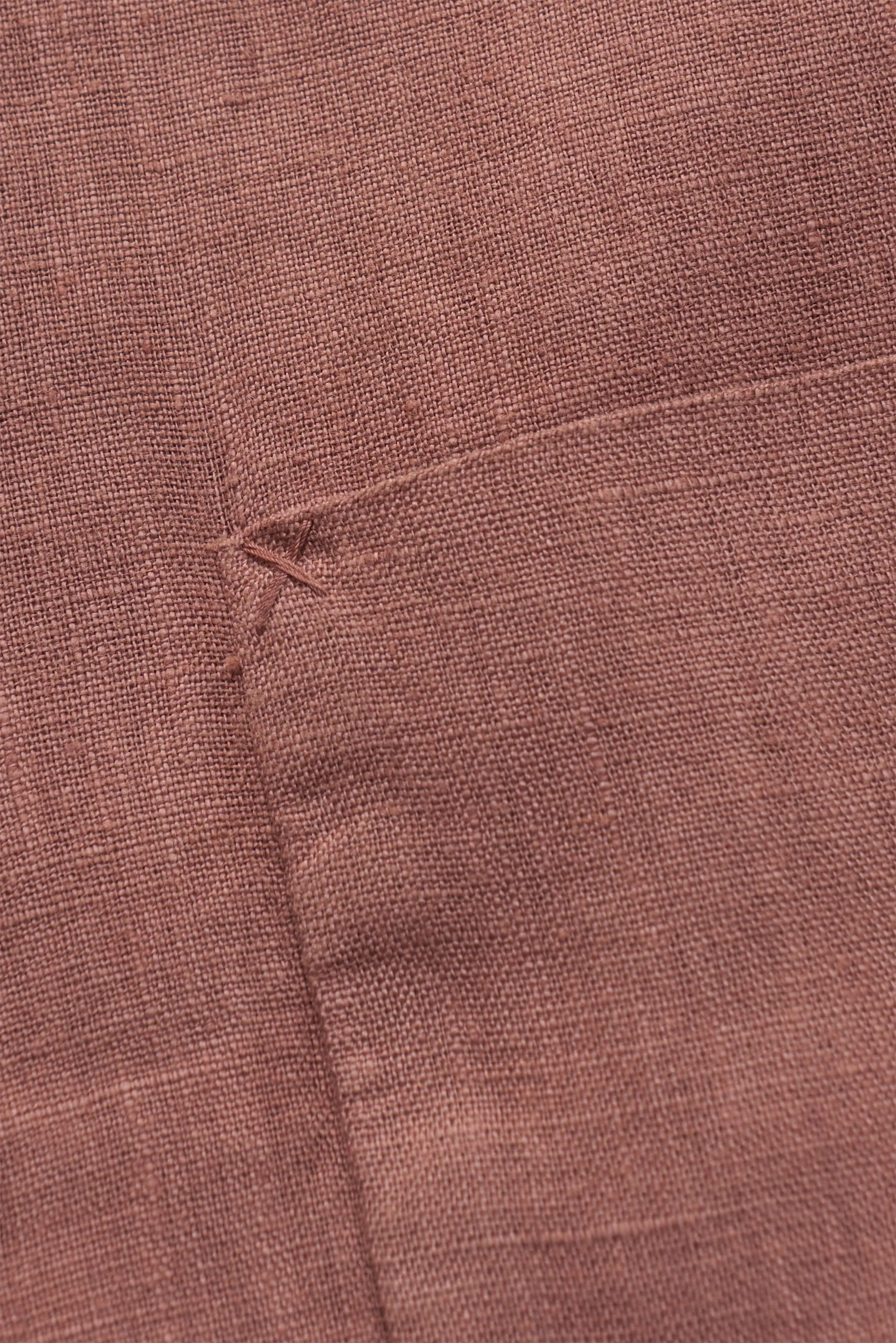 Weber+Weber - Herren - Leinenhemd 'Linen Collar Shirt' Grandad-Kragen altrosa – Bild 4