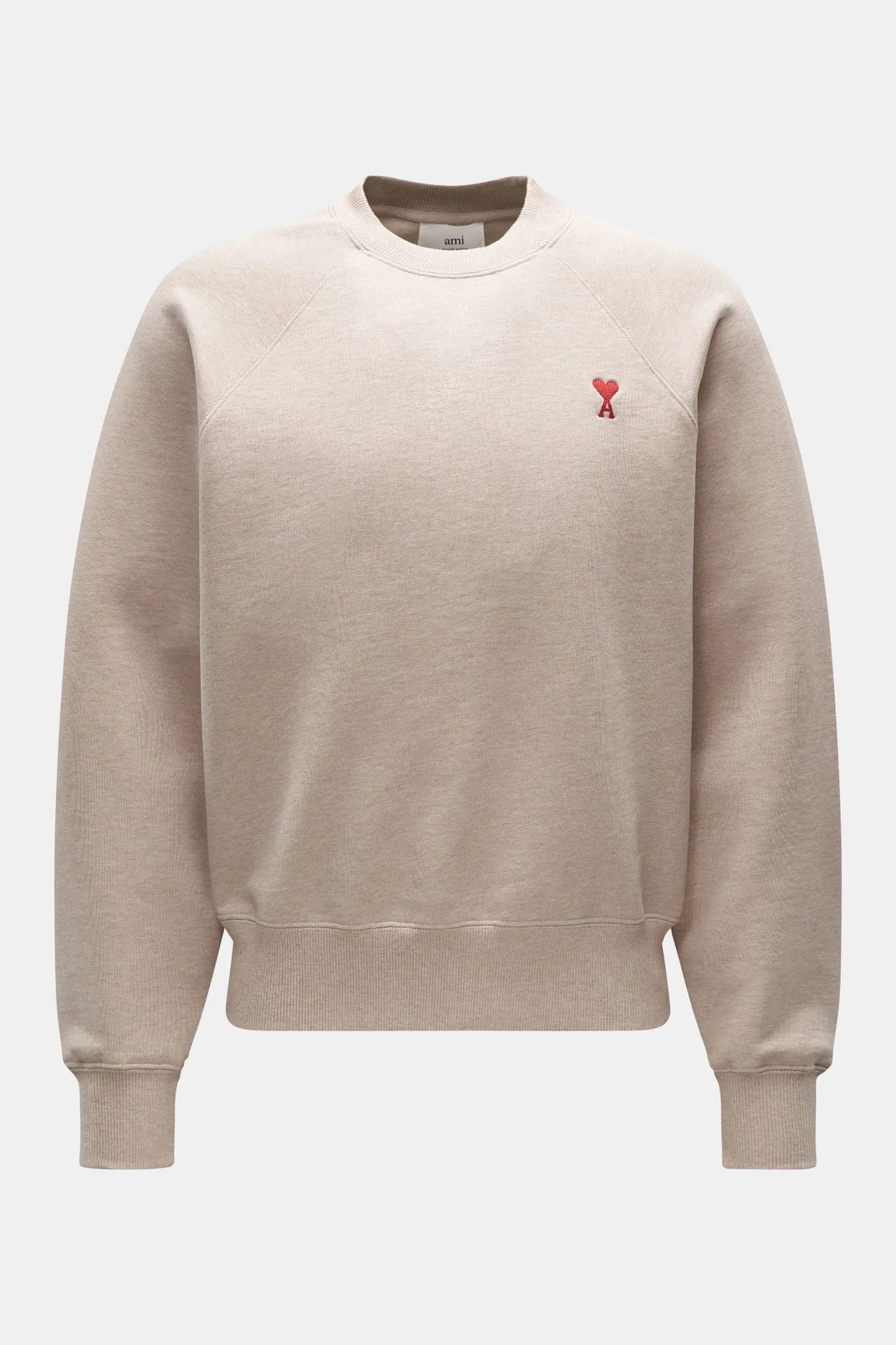 Ami Paris - Herren - Rundhals-Sweatshirt beige meliert Ami Paris - Herren - Rundhals-Sweatshirt beige meliert