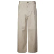SOFIE D%27HOORE - Hammered Cotton Trousers With Straight-Leg Silhoue - Größe 36 - beige SOFIE D%27HOORE - Hammered Cotton Trousers With Straight-Leg Silhoue - Größe 36 - beige