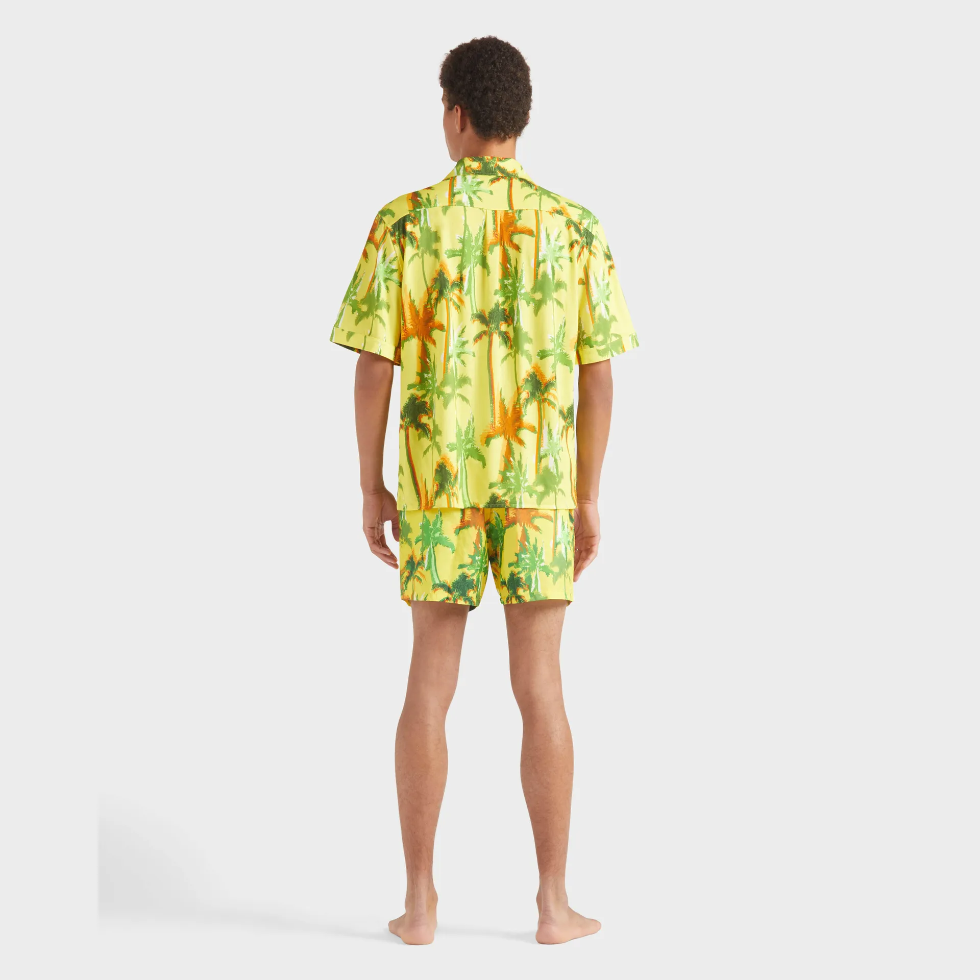 Vilebrequin Palms Offset Hemd Aus Baumwolle Für Herren - Charli - Gelb - Größe M – Bild 4
