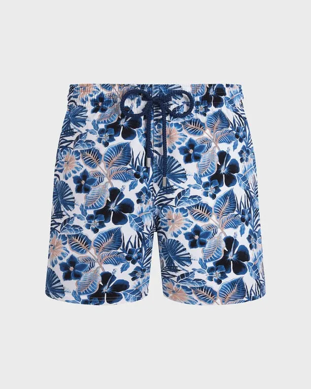 Vilebrequin - Kurze Island Flowers Stretch-badeshorts Für Herren - Bademode - Monrise - Weiss - Größe XXL Vilebrequin - Kurze Island Flowers Stretch-badeshorts Für Herren - Bademode - Monrise - Weiss - Größe XXL