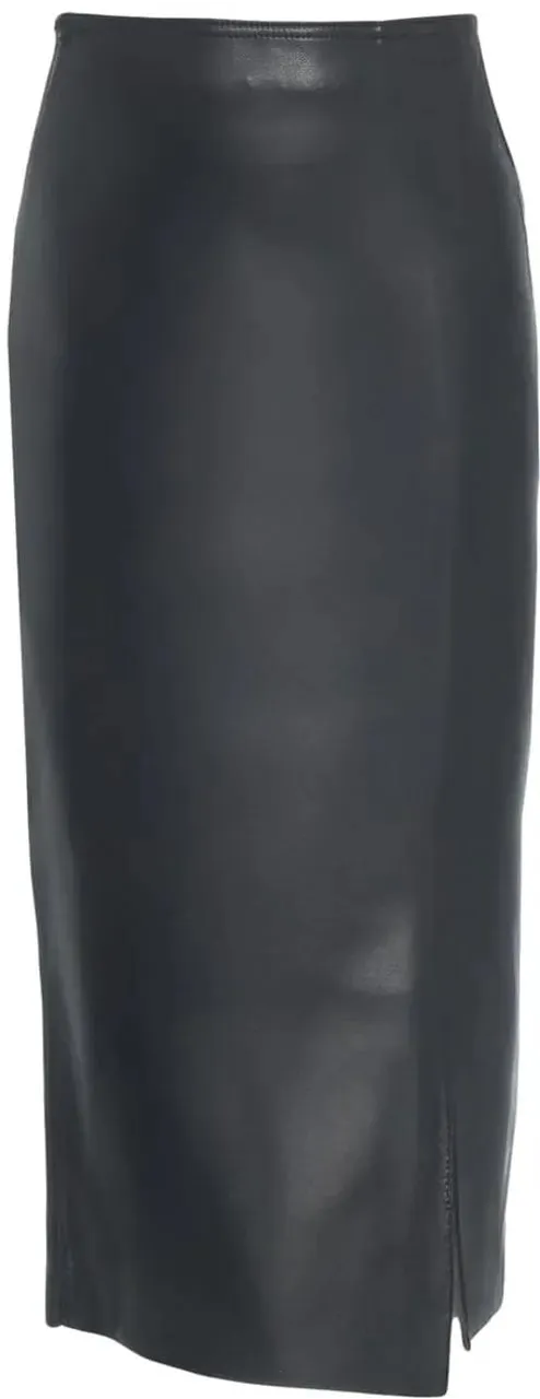 Stand Studio - Faux leather midi skirt %27Kamila%27 - Größe DE 36 - schwarz Stand Studio - Faux leather midi skirt %27Kamila%27 - Größe DE 36 - schwarz
