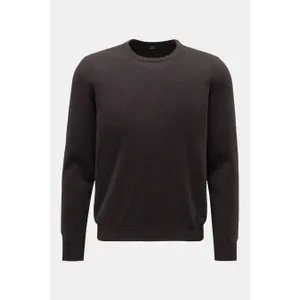 Fedeli - Herren - Cashmere Rundhalspullover graubraun Fedeli - Herren - Cashmere Rundhalspullover graubraun