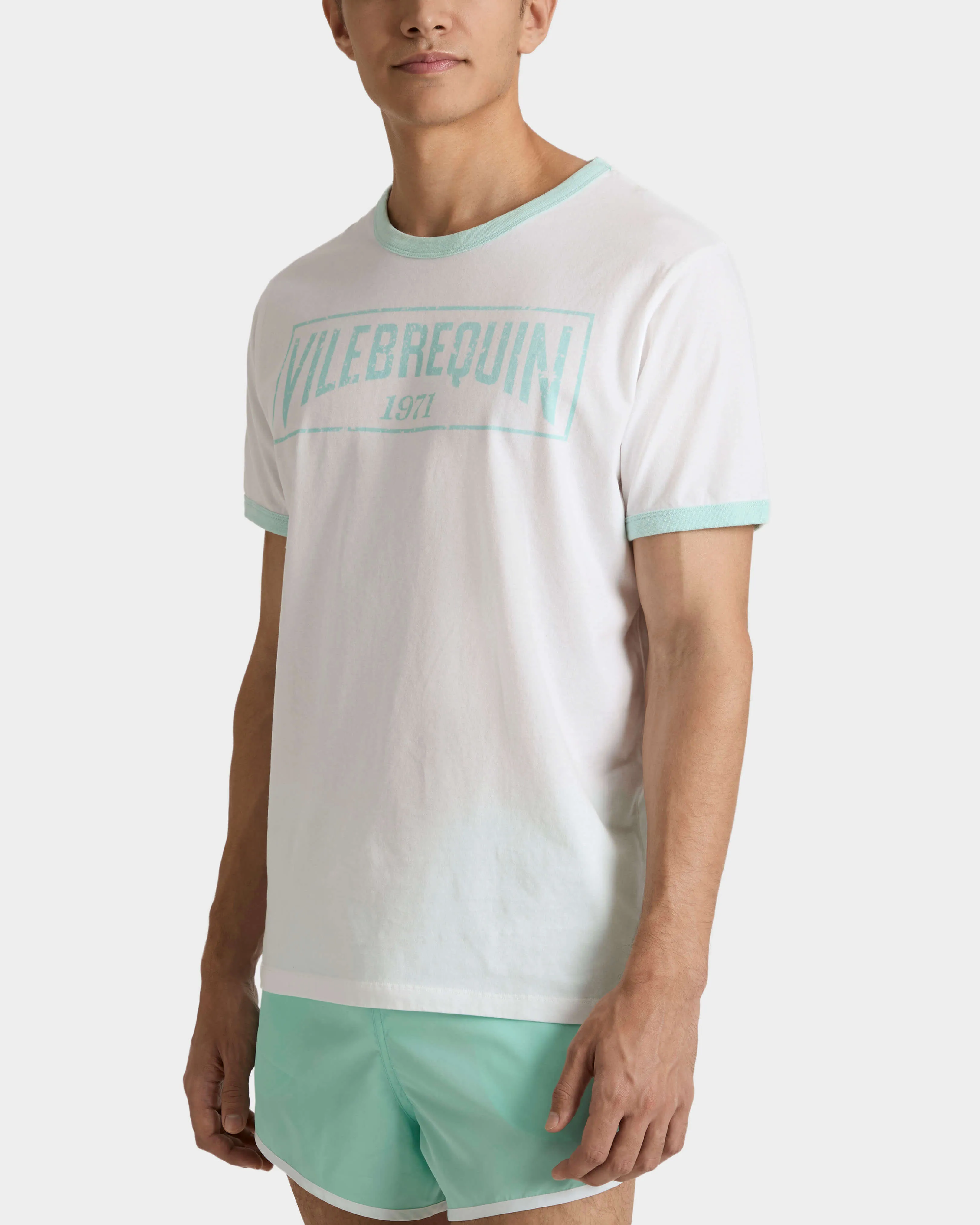Vilebrequin - T-shirt Aus Leichtem Baumwolljersey Mit Zweifarbigem Logo Für Herren - T-shirt - Partisol - Blau - Größe XL – Bild 3