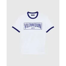 Vilebrequin - T-shirt Aus Leichtem Baumwolljersey Mit Zweifarbigem Logo Für Herren - T-shirt - Portisol - Blau - Größe M Vilebrequin - T-shirt Aus Leichtem Baumwolljersey Mit Zweifarbigem Logo Für Herren - T-shirt - Portisol - Blau - Größe M