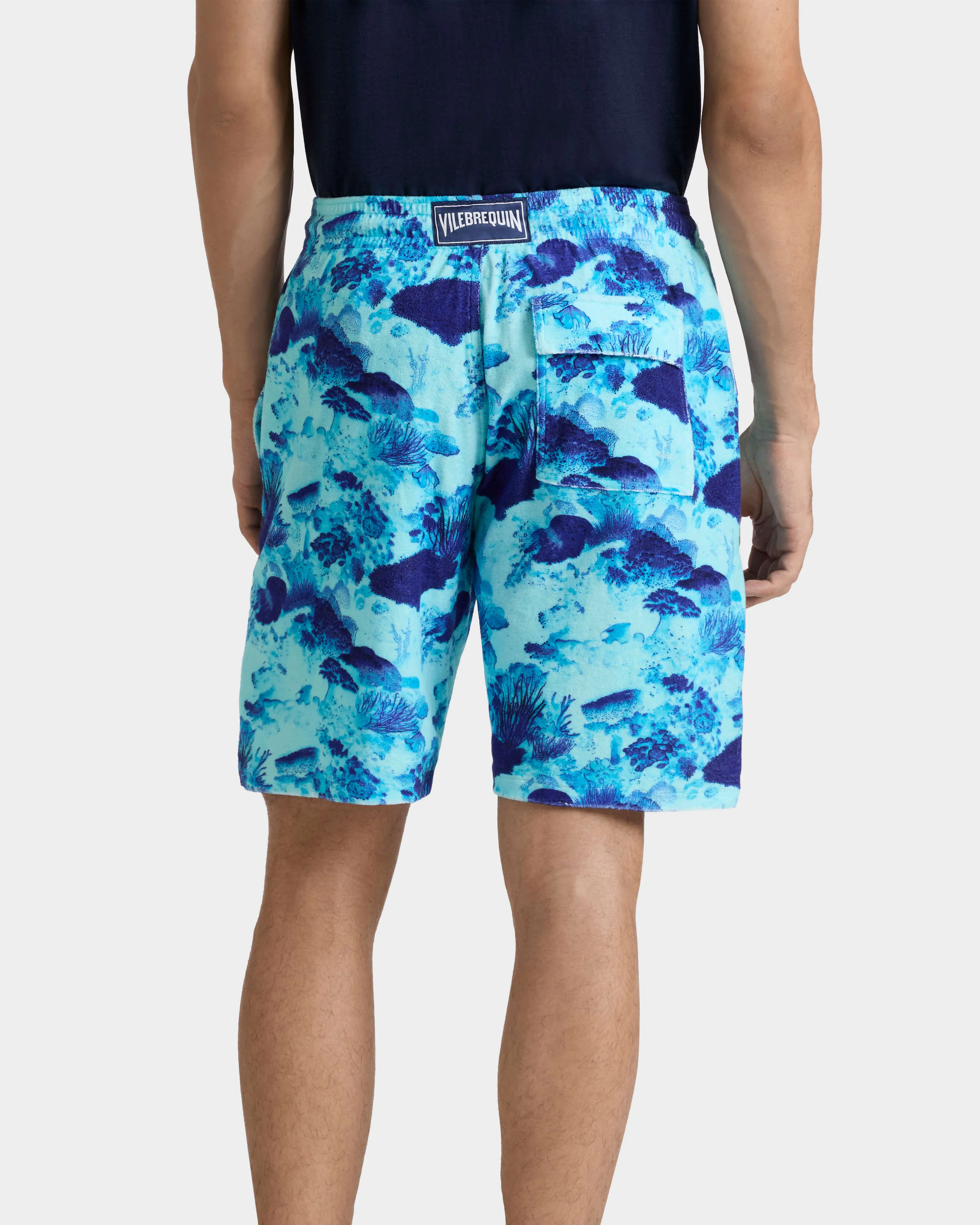 Vilebrequin - Coral Reef Bermudashorts Aus Frottee Für Herren - Bermuda - Bolide - Blau - Größe XXXL – Bild 4