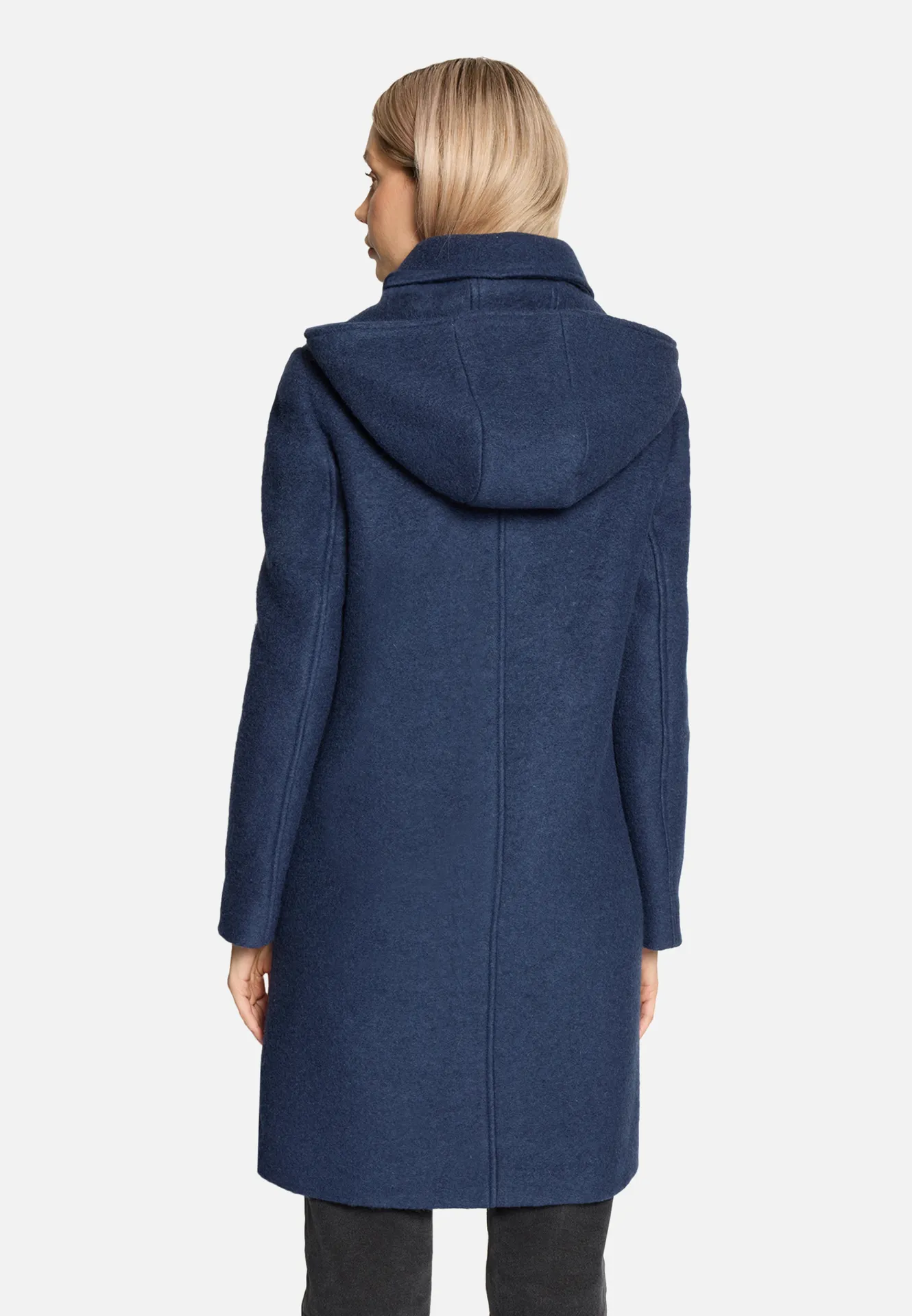 Wollmantel mit abnehmbarer Kapuze Wollmantel mit abnehmbarer Kapuze
