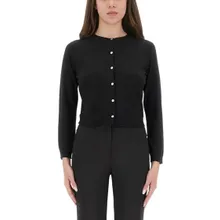 Theory - Cropped Black Cardigan - Größe M - schwarz Theory - Cropped Black Cardigan - Größe M - schwarz