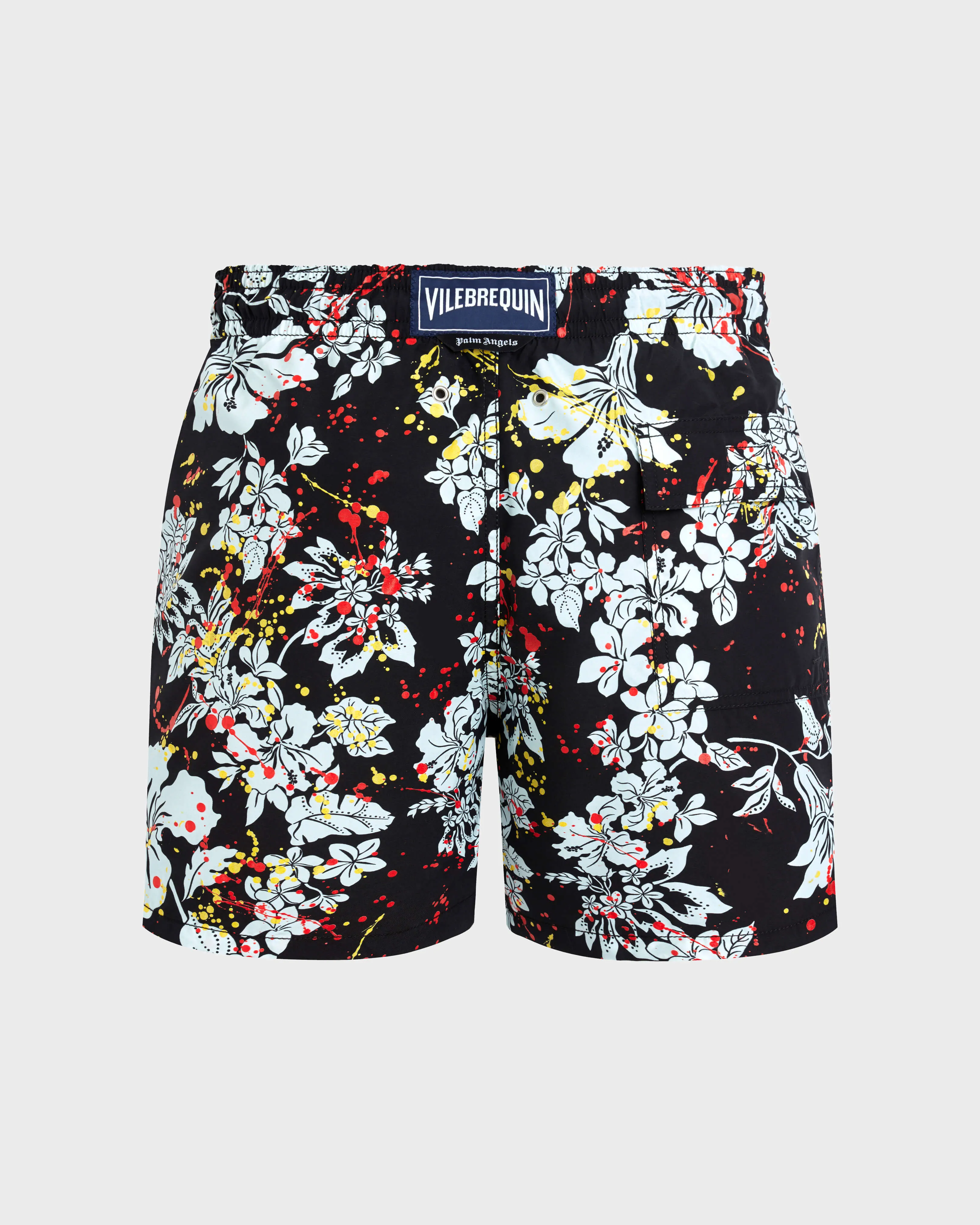 Vilebrequin - Men Swim Shorts Flower Splash - Vbq X Palm Angels - Bademode - Moorea - Schwarz - Größe L – Bild 2