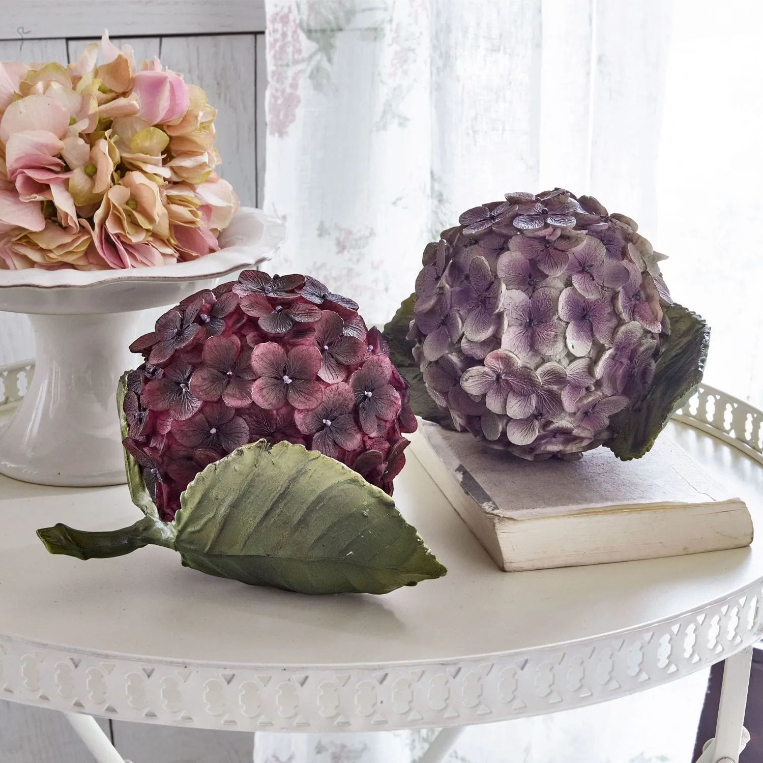 Dekoblume 2er Set Hortensie – Bild 5