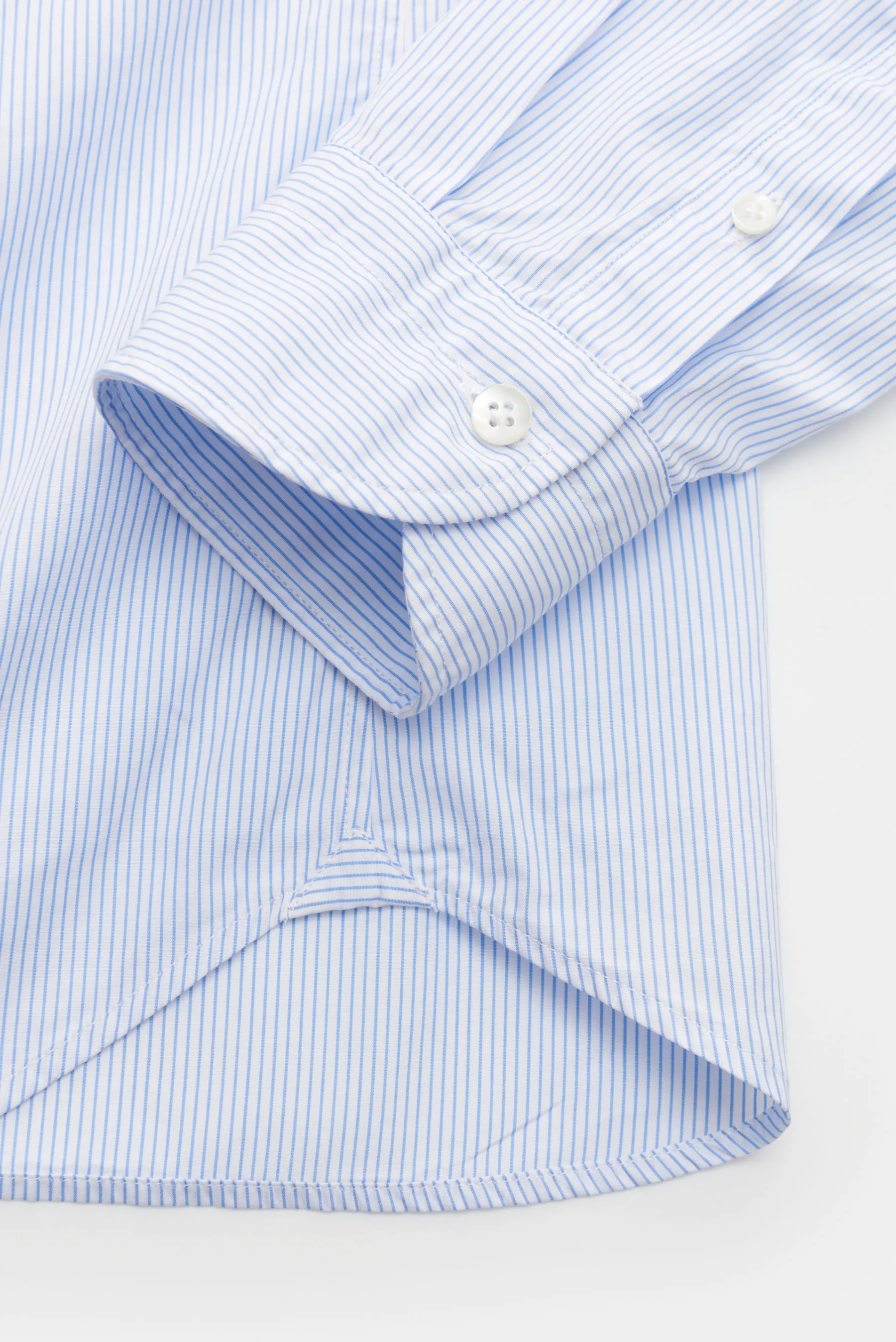 Guglielminotti - Herren - Casual Hemd Haifisch-Kragen blau/weiß gestreift – Bild 3