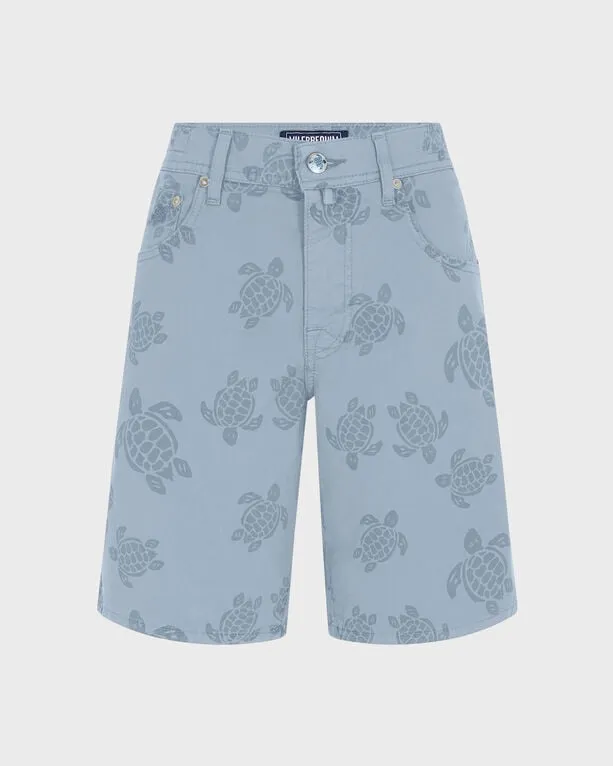 Vilebrequin - Herren Bermudashorts Mit Harzdruck Ronde Des Tortues - Bermuda - Garonne - Blau - Größe 32 Vilebrequin - Herren Bermudashorts Mit Harzdruck Ronde Des Tortues - Bermuda - Garonne - Blau - Größe 32