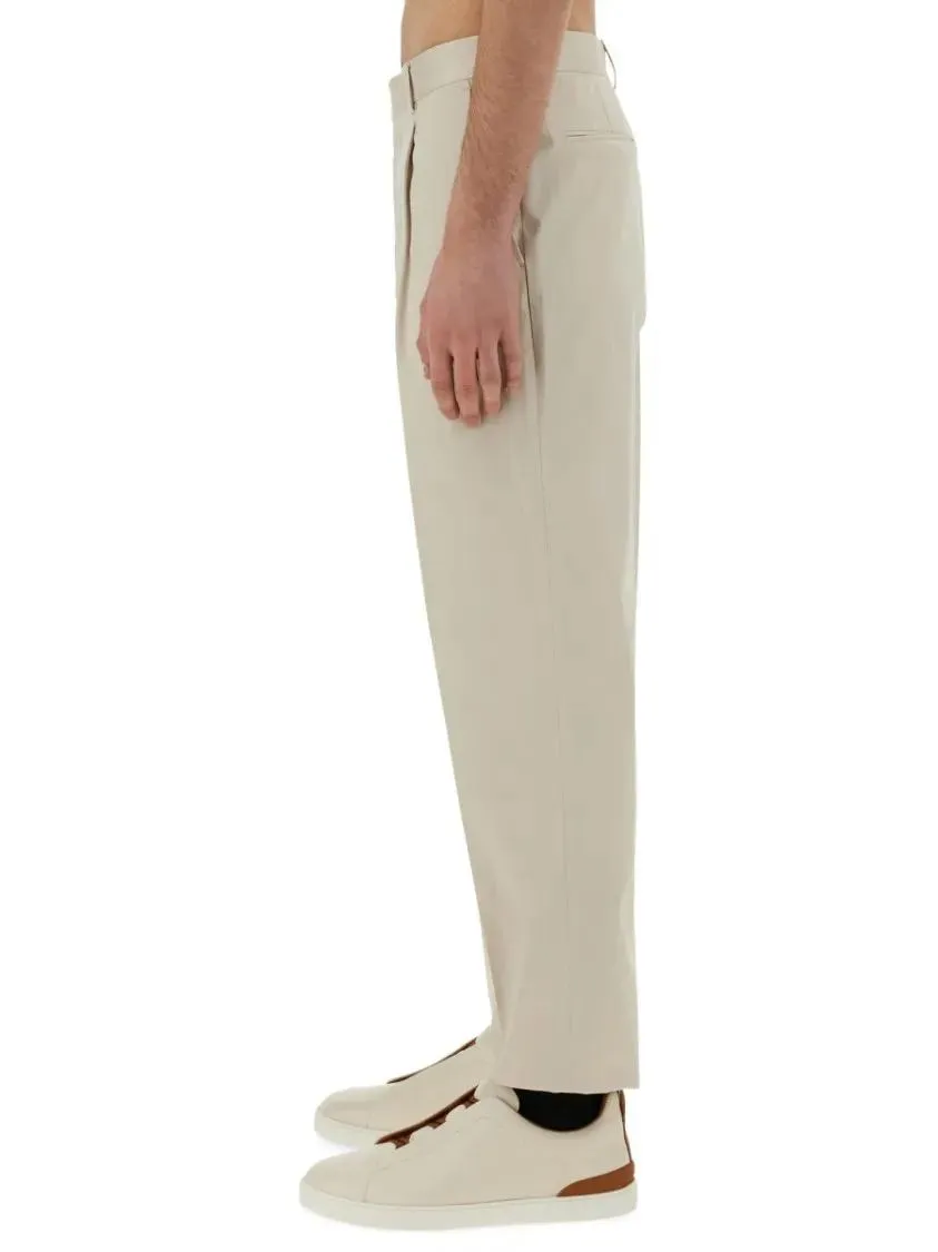 Zegna - Tailored Pants With Front Pleat - Größe 50 - beige – Bild 2