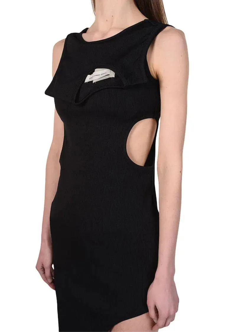 FENG CHEN WANG - Double Collar Dress - Größe M - schwarz – Bild 3