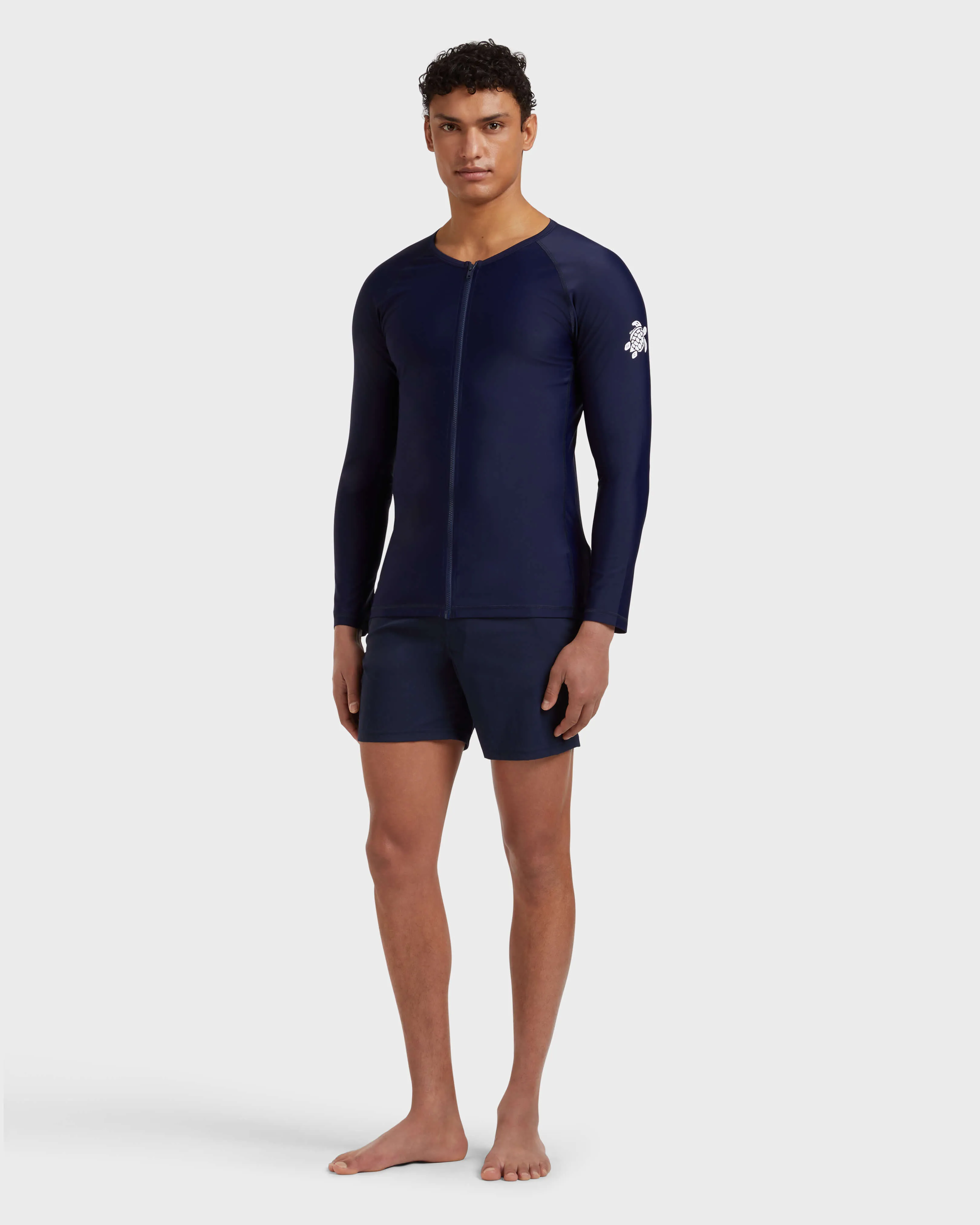 Vilebrequin - Langärmeliger Solid Rashguard Mit Reißverschluss Für Herren - Rashguard - Rock-z - Blau - Größe M – Bild 3