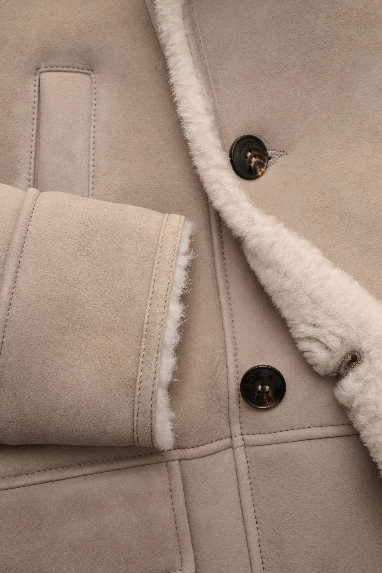 Manzoni 24 - Herren - Lammfelljacke hellgrau – Bild 5