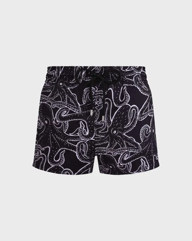 Vilebrequin - Kurze Poulpes Badeshorts Für Herren - Bademode - Manta - Schwarz - Größe XL Vilebrequin - Kurze Poulpes Badeshorts Für Herren - Bademode - Manta - Schwarz - Größe XL