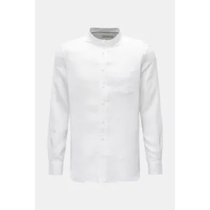 Weber+Weber - Herren - Leinenhemd Grandad-Kragen weiß Weber+Weber - Herren - Leinenhemd Grandad-Kragen weiß