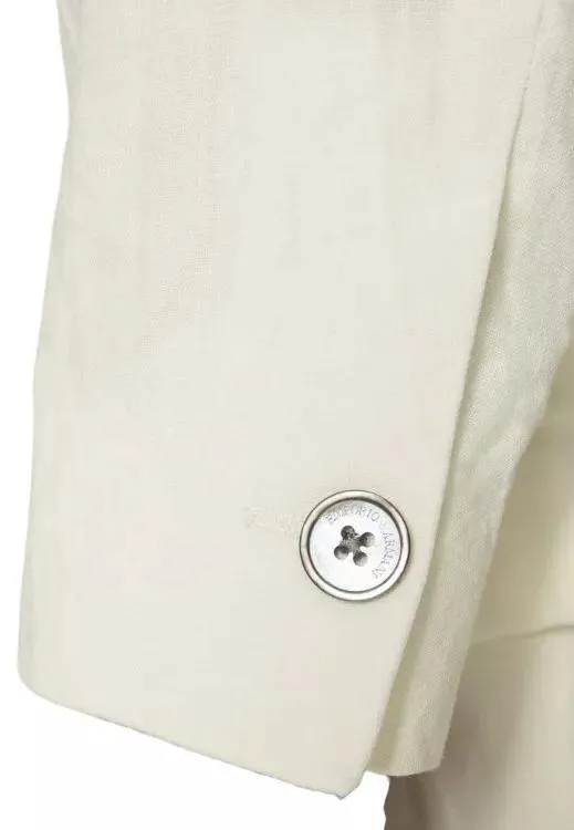 Emporio Armani - White Single-Breasted Blazer - Größe 52 - white – Bild 2