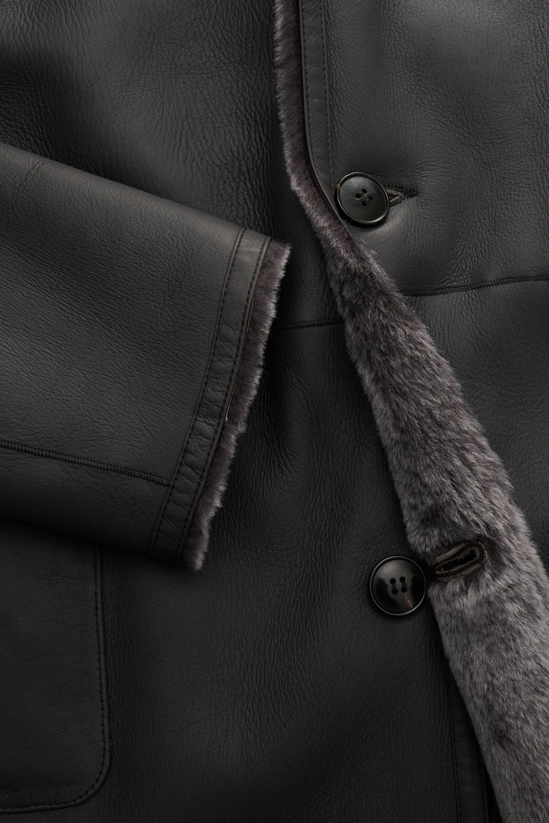 Manzoni 24 - Herren - Lammfellmantel anthrazit – Bild 4