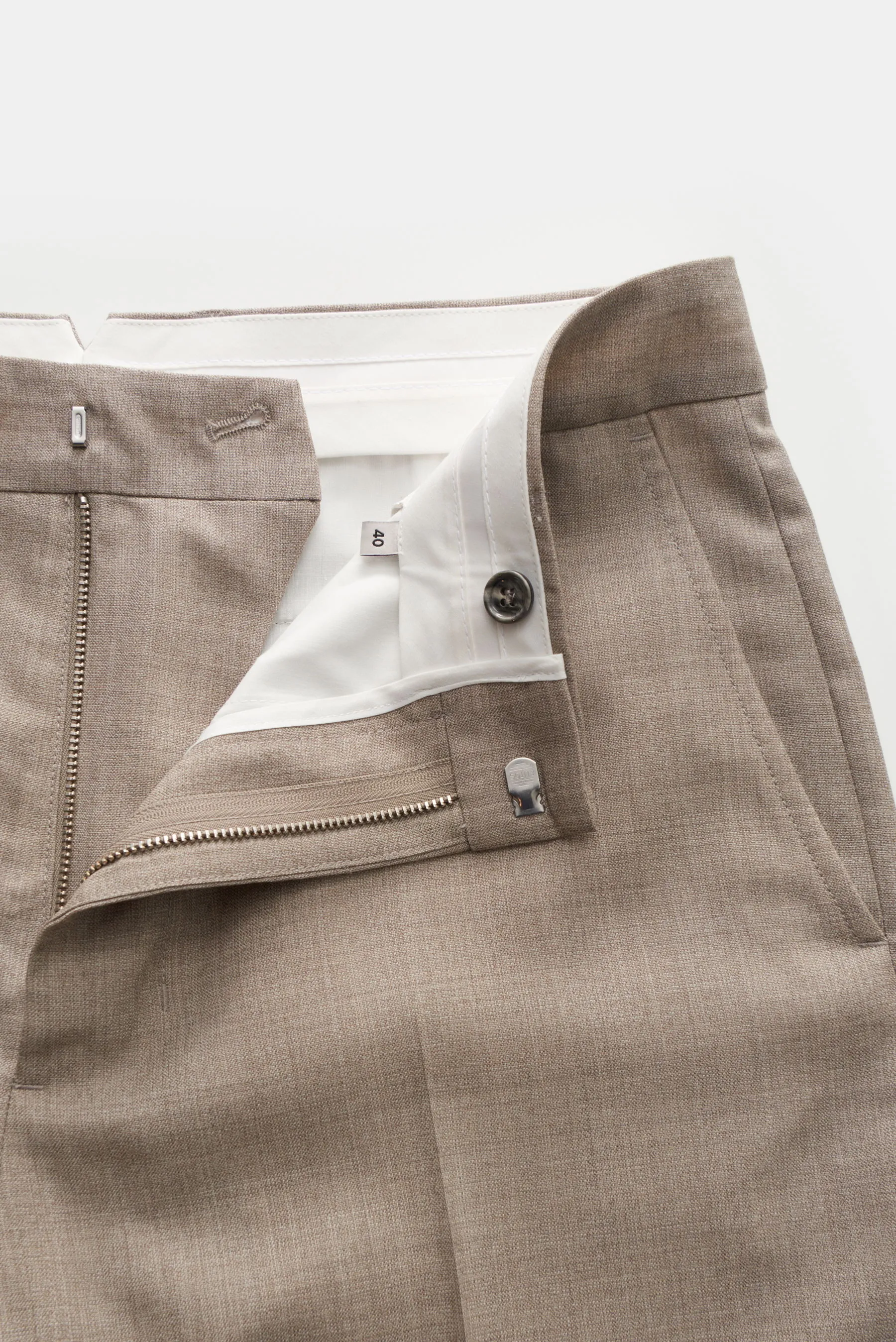 Ami Paris - Herren - Wollhose beige meliert – Bild 4