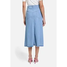 Jeansrock mit offenem Saum Jeansrock mit offenem Saum