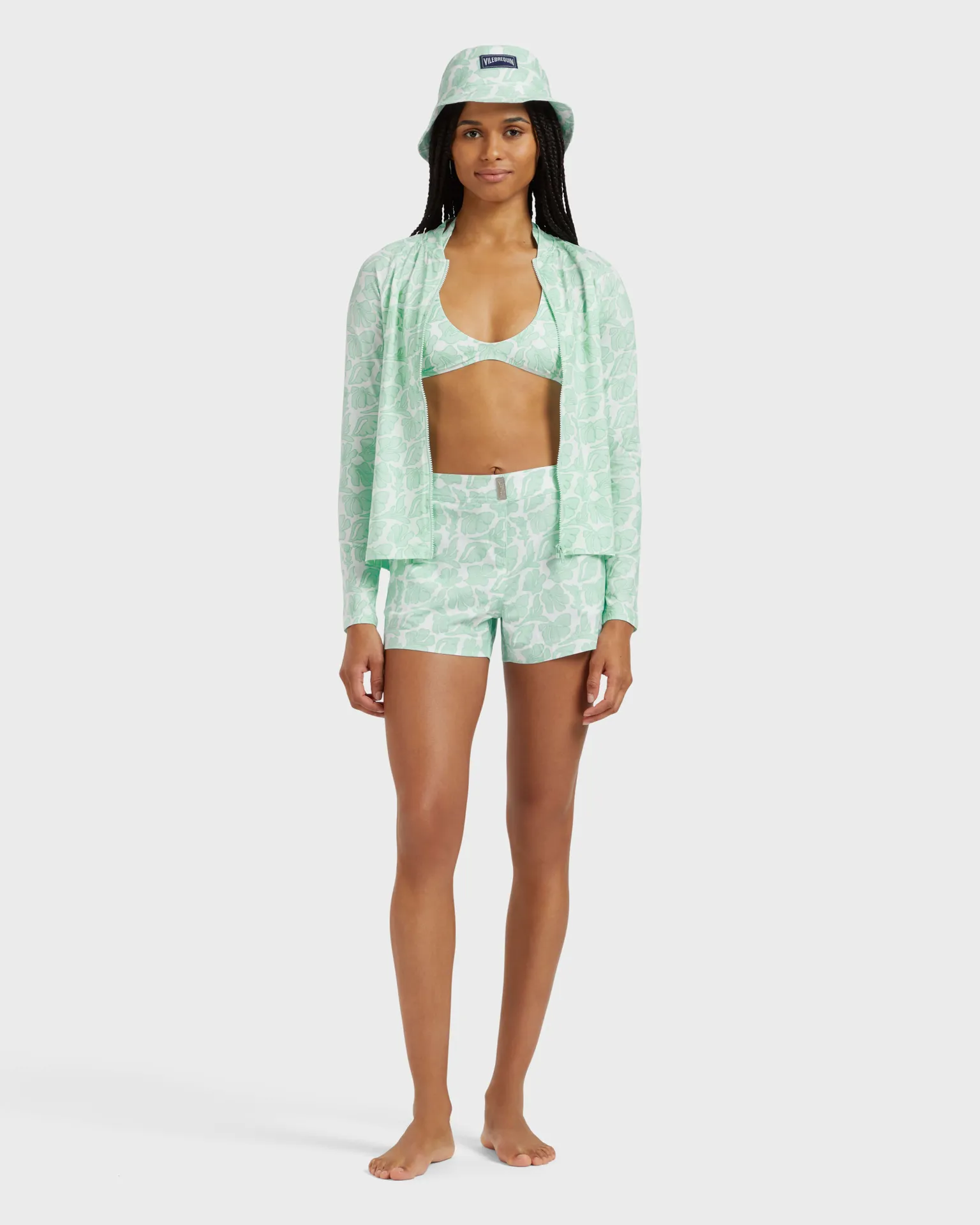 Vilebrequin - Langärmeliger Seashells Rashguard Mit Reißverschluss Für Damen - Rashguard - Flynn-zx - Weiss - Größe M – Bild 5