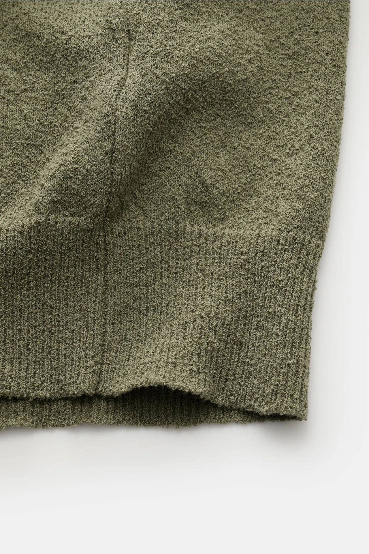 Drumohr - Herren - Kurzarm-Strickpolo graugrün – Bild 3