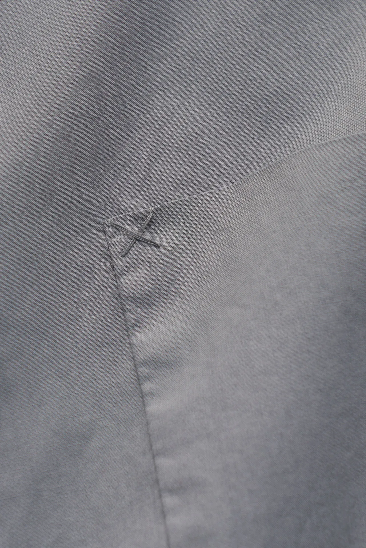 Weber+Weber - Herren - Casual Hemd 'Vintage Popeline Collar Shirt' Grandad-Kragen grau – Bild 4