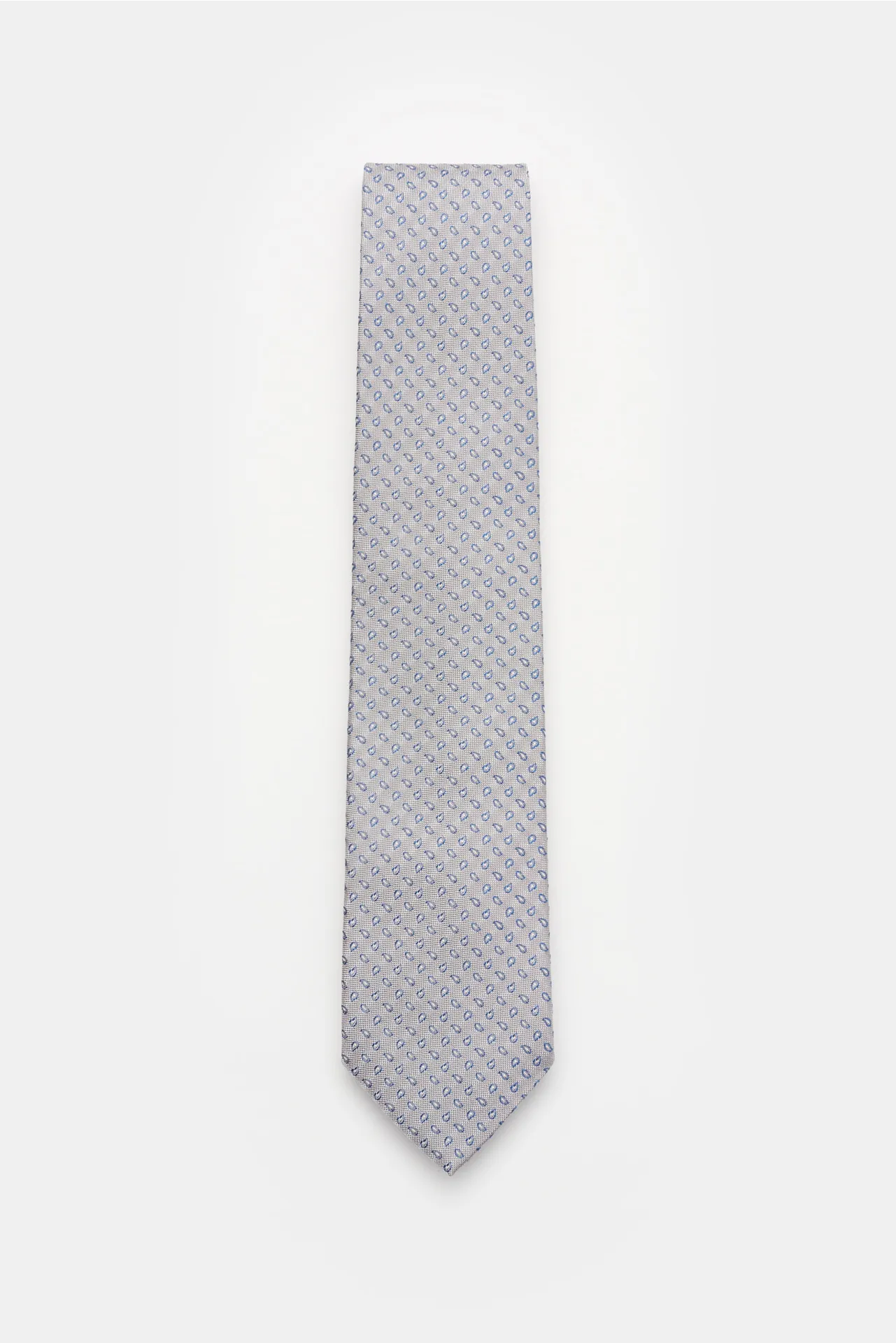 Bigi - Herren - Seidenkrawatte %27Volga%27 grau/navy/weiß gemustert Bigi - Herren - Seidenkrawatte %27Volga%27 grau/navy/weiß gemustert