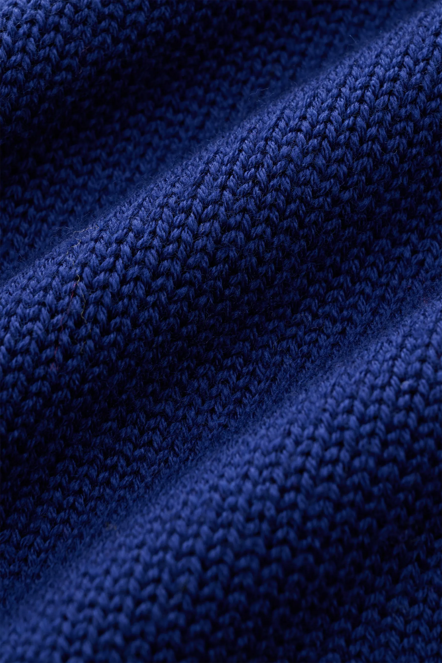 B.F. Knitwear - Herren - Merino Rundhalspullover dunkelblau – Bild 4