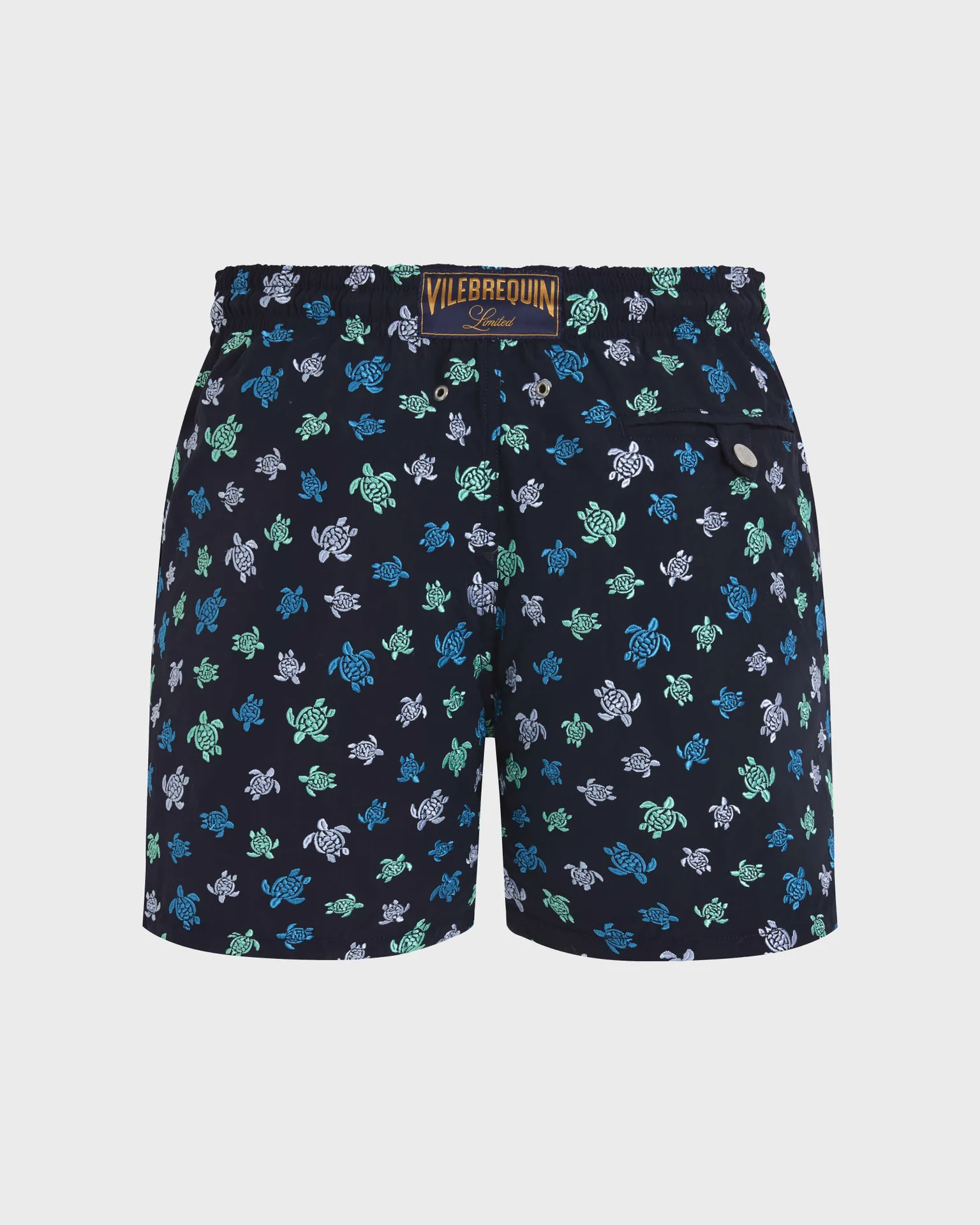 Vilebrequin - Herren-badeshorts Micro Ronde Des Tortues Bestickt – Limitierte Auflage - Bademode - Mistral - Blau - Größe M – Bild 2