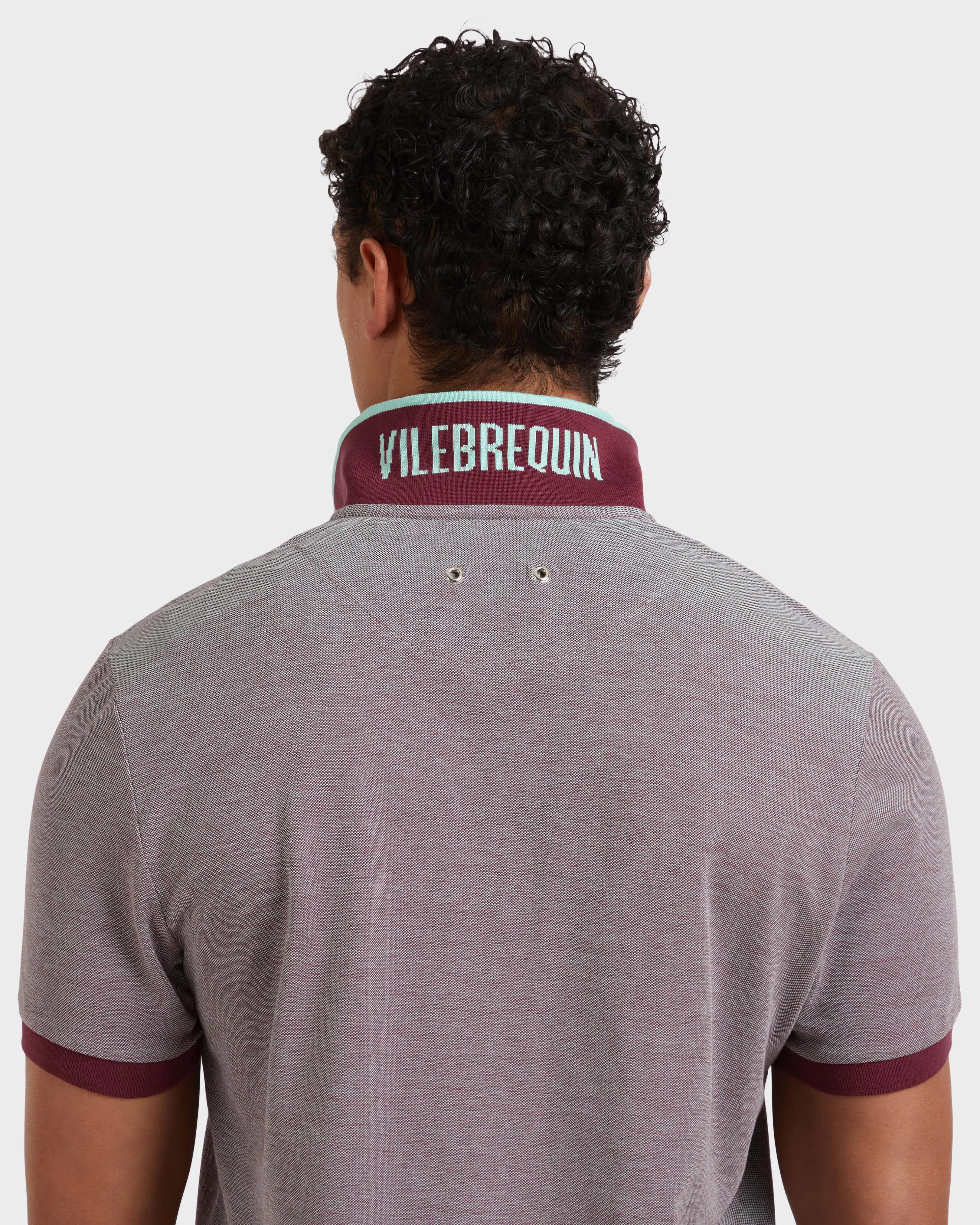 Vilebrequin - Solid Polohemd Aus Baumwolle Mit Changierendem Effekt Für Herren - Polohemd - Palatin - Rot - Größe XL – Bild 6