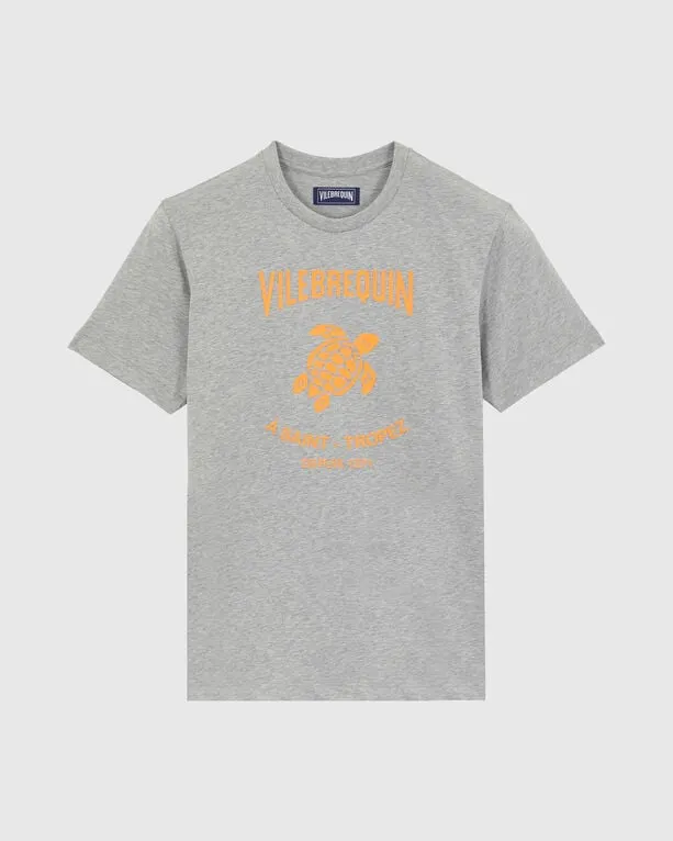 Vilebrequin - Baumwoll-t-shirt Mit Aufgedrucktem Kontrastlogo Aus Gummi Für Herren - T-shirt - Portisol - Grau - Größe XL Vilebrequin - Baumwoll-t-shirt Mit Aufgedrucktem Kontrastlogo Aus Gummi Für Herren - T-shirt - Portisol - Grau - Größe XL
