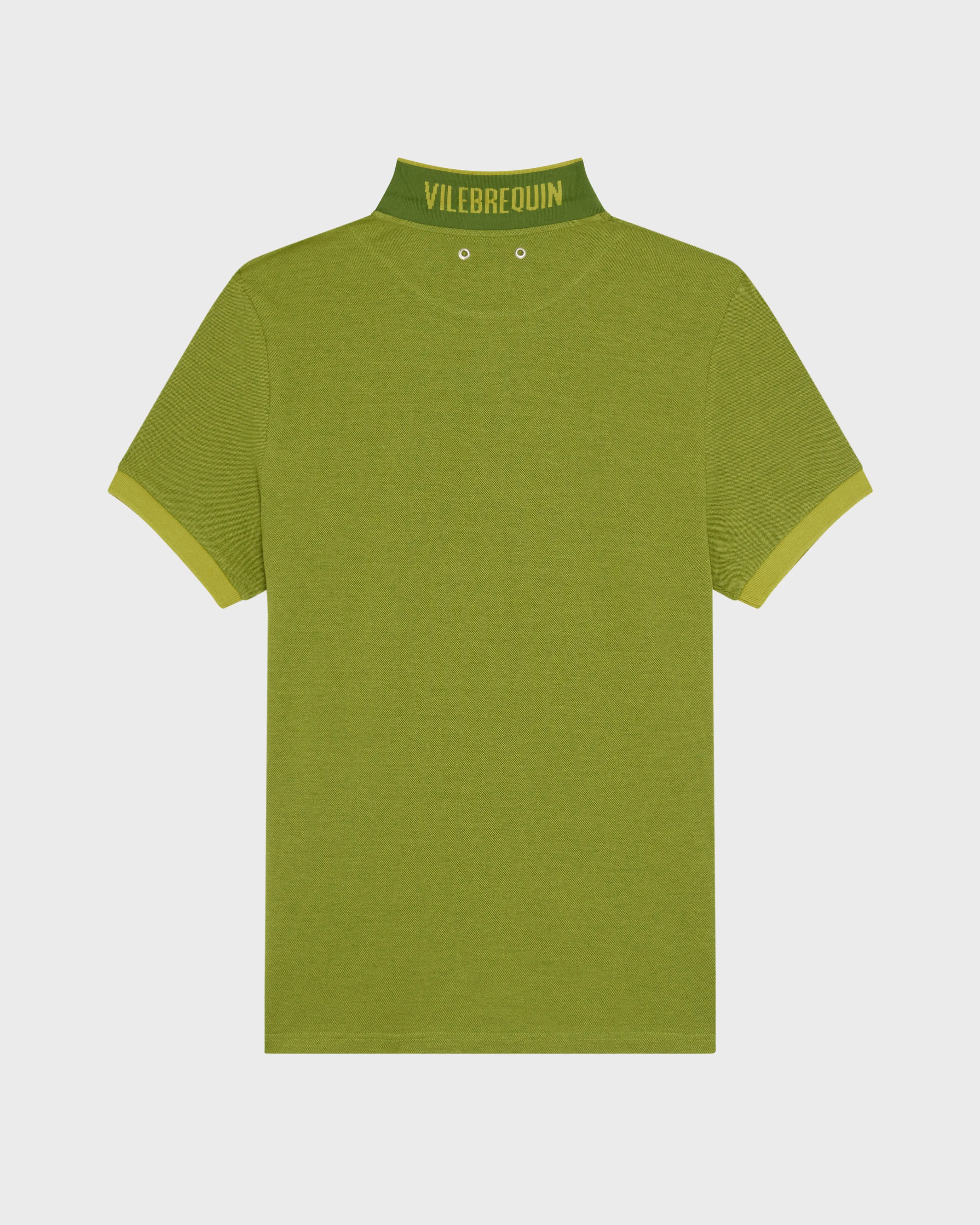 Vilebrequin - Solid Polohemd Aus Baumwolle Mit Changierendem Effekt Für Herren - Polohemd - Palatin - Grün - Größe XXL – Bild 2