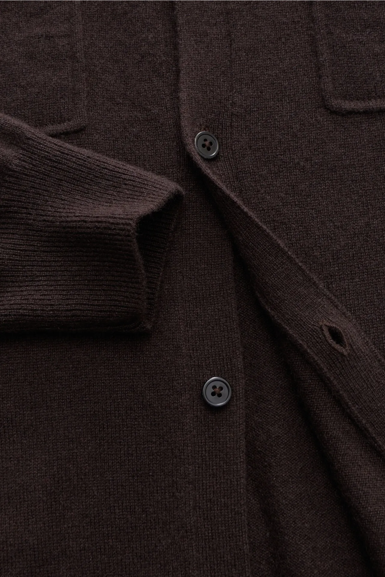 von Braun - Herren - Cashmere Cardigan dunkelbraun – Bild 3