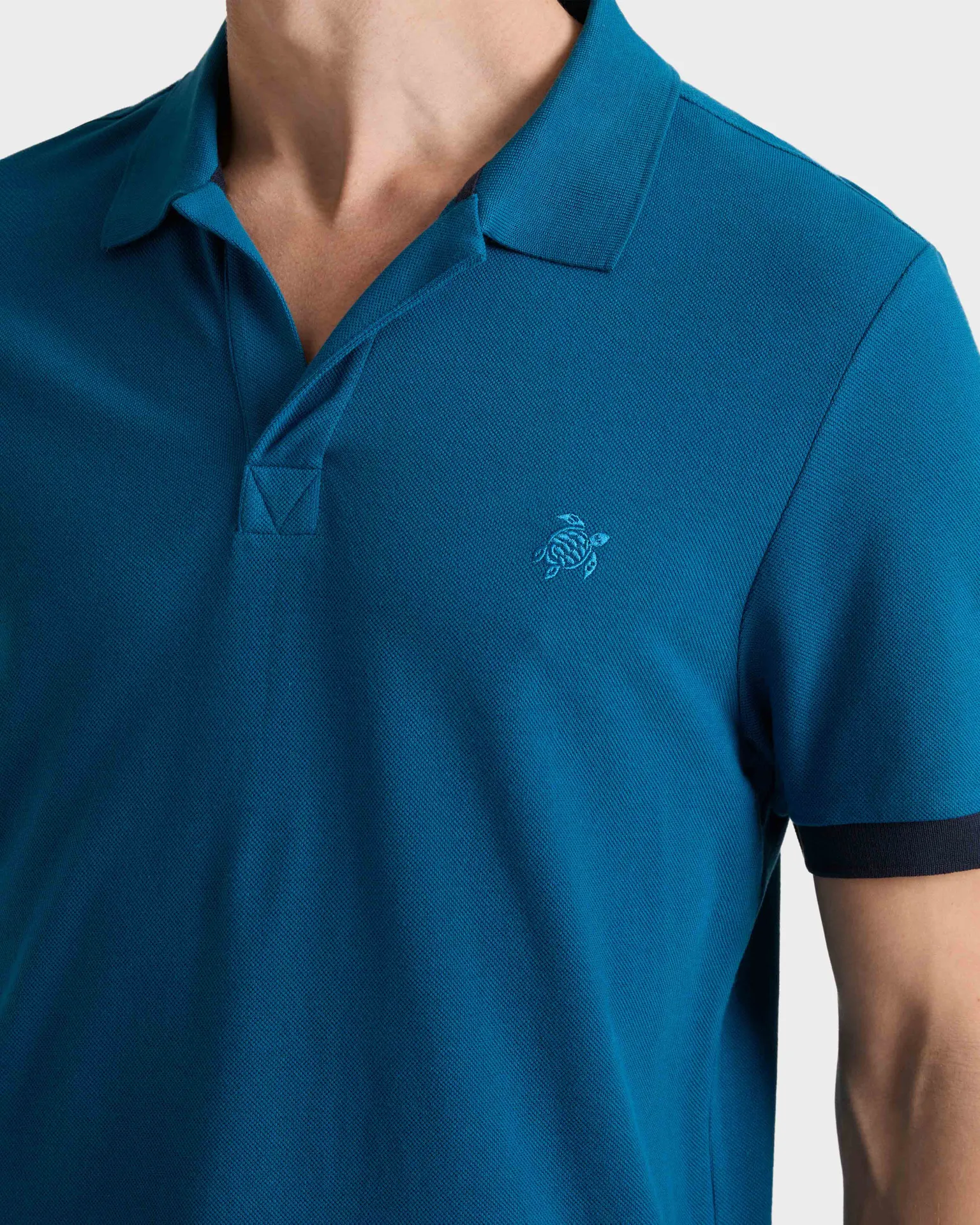 Vilebrequin - Solid Polohemd Aus Baumwolle Für Herren - Polohemd - Palatin - Blau - Größe XXL – Bild 5