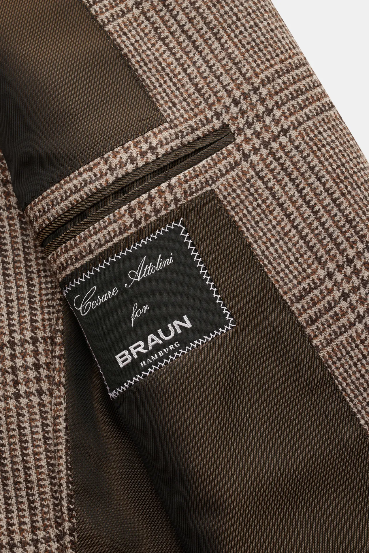 Cesare Attolini - Herren - Cashmere Sakko braun/beige kariert – Bild 4