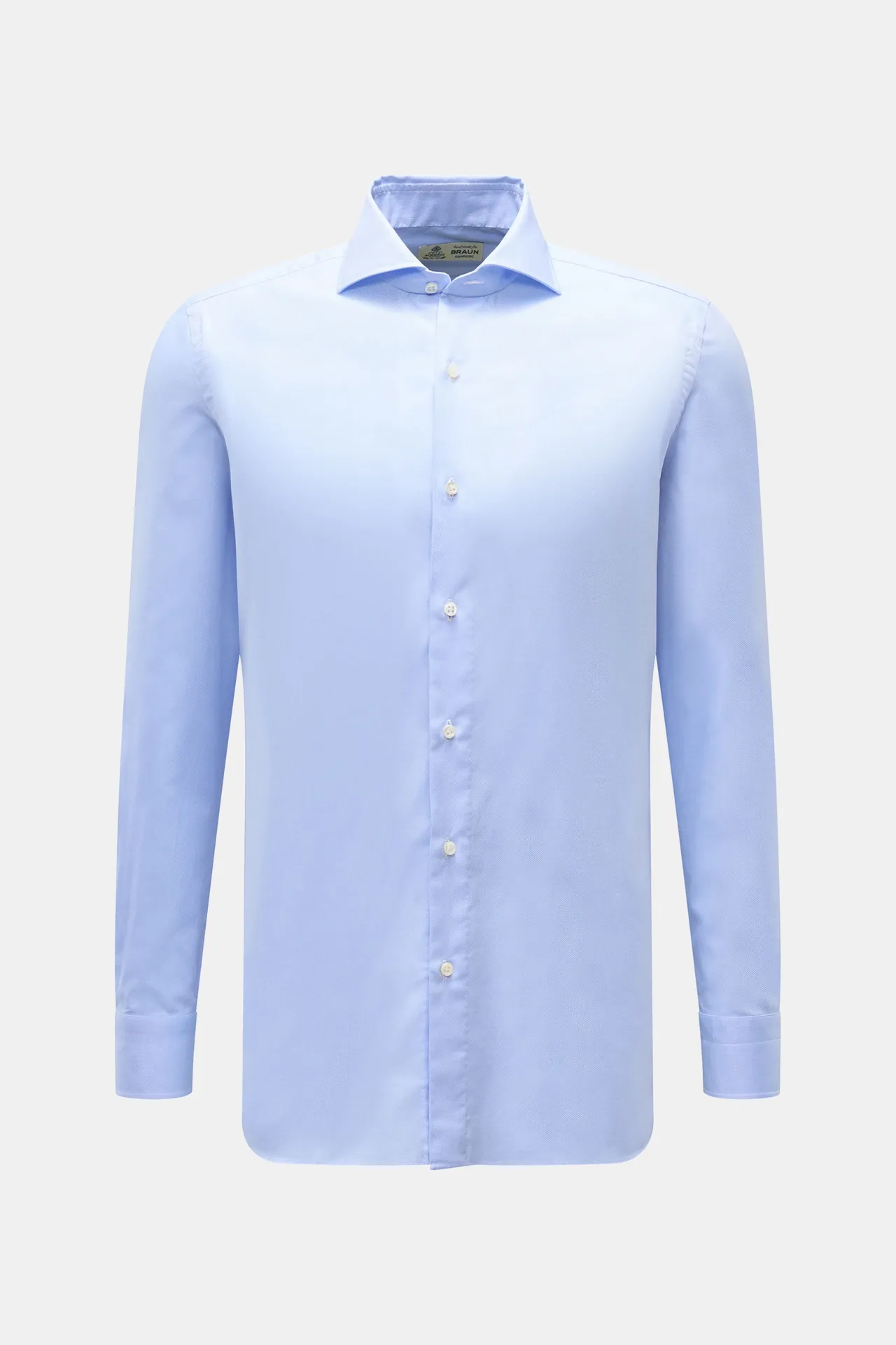 Borrelli - Herren - Oxford Hemd %27Nando%27 Haifisch-Kragen hellblau Borrelli - Herren - Oxford Hemd %27Nando%27 Haifisch-Kragen hellblau