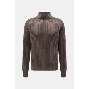 04651/ A trip in a bag - Herren - Mock Neck Pullover %27Foggy Mock%27 graubraun 04651/ A trip in a bag - Herren - Mock Neck Pullover %27Foggy Mock%27 graubraun