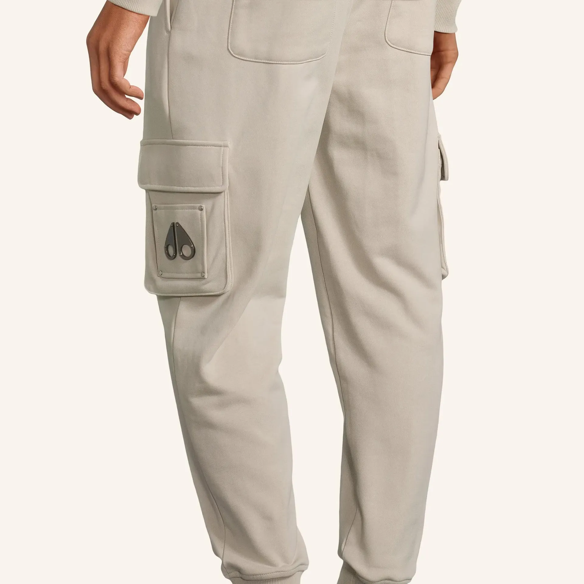 Moose Knuckles - Sweatpants HARTSFIELD CARGO - Größe L - creme – Bild 2