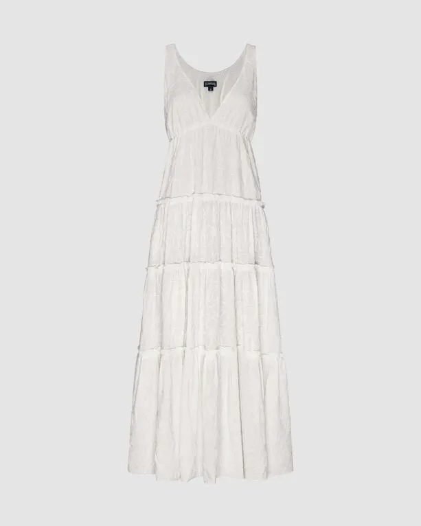 Vilebrequin - Seashells Viskose-kleid Für Damen - Kleid - Loulou - Weiss - Größe L Vilebrequin - Seashells Viskose-kleid Für Damen - Kleid - Loulou - Weiss - Größe L