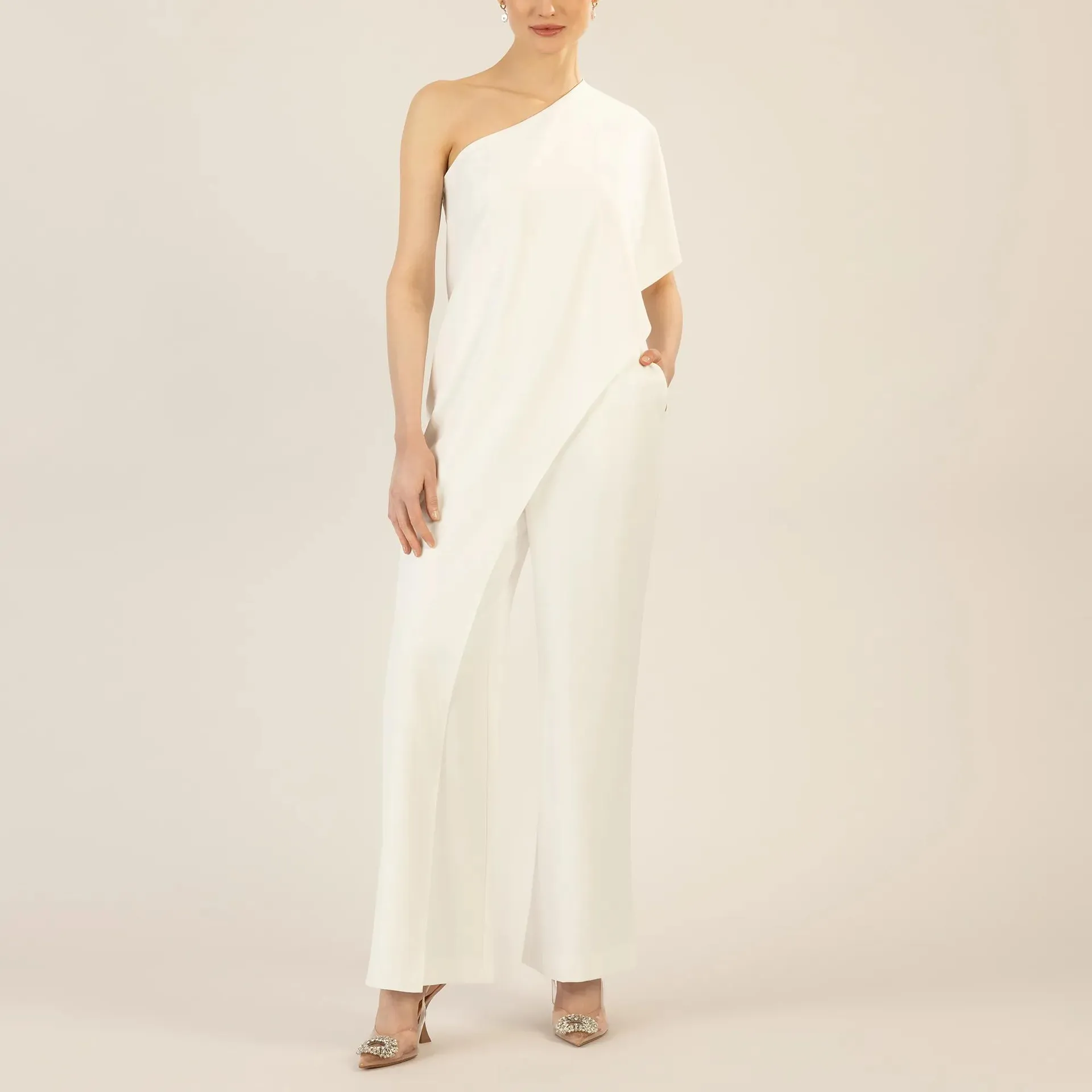 Apart - One-Shoulder Overall - Größe 34 - creme – Bild 4