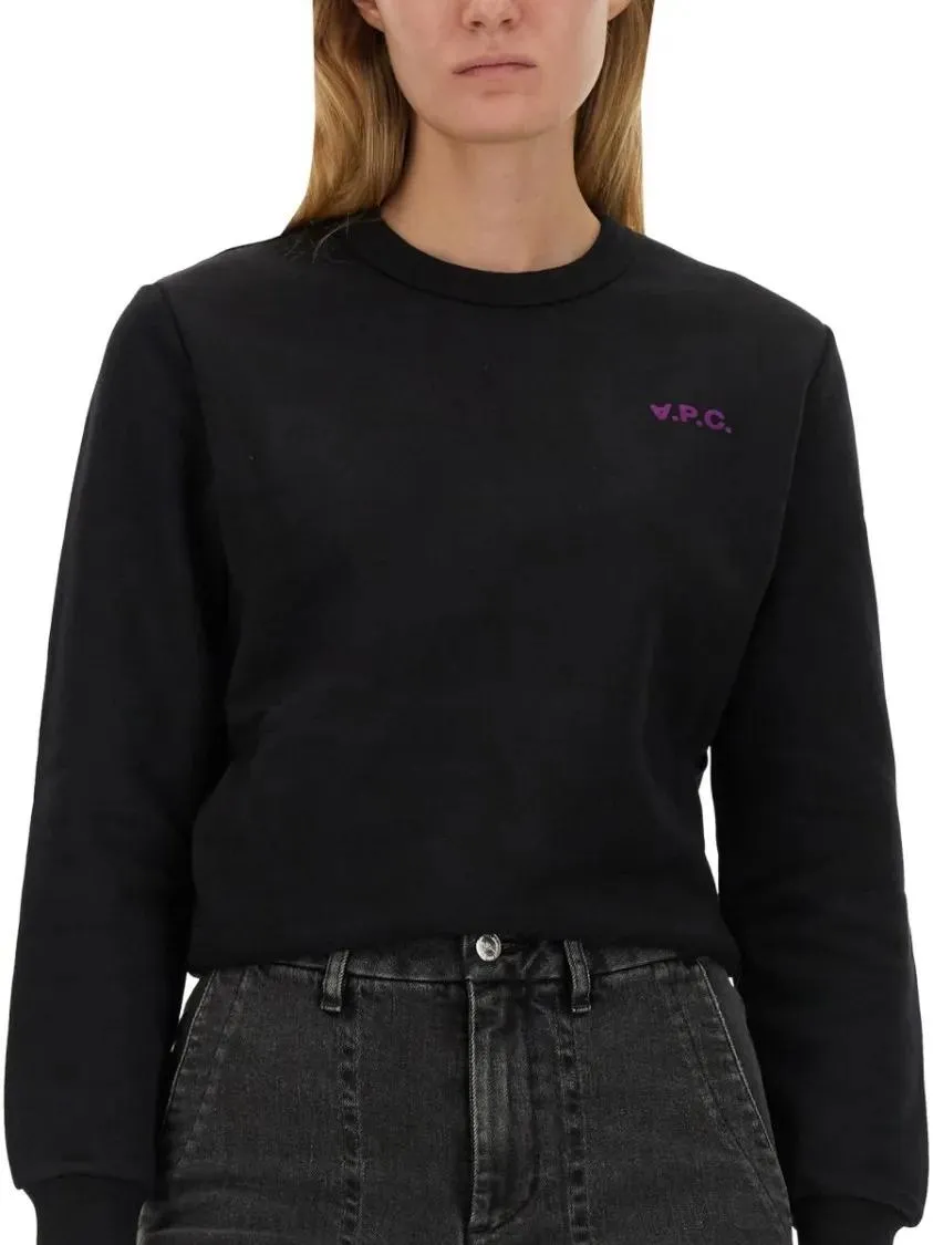 A.P.C. - Relaxed-Fit Cotton Sweatshirt With Logo Detail - Größe L - schwarz – Bild 2