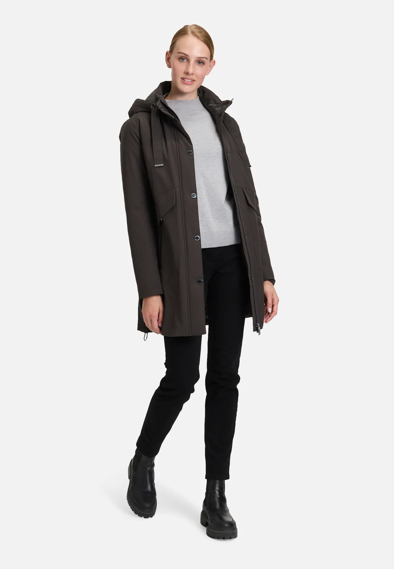 Outdoorjacke mit abnehmbarer Kapuze – Bild 2