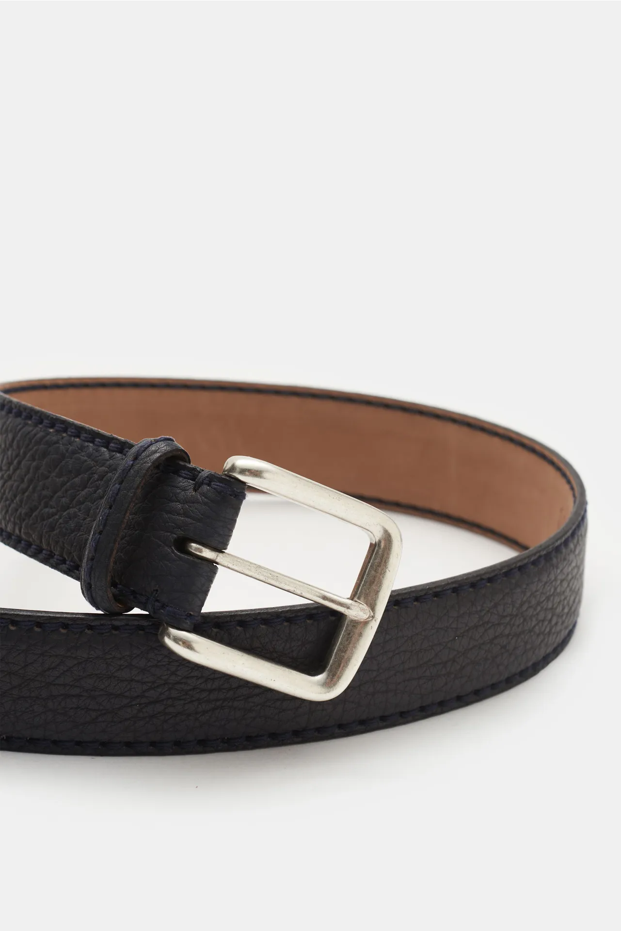 Fausto Colato - Herren - Gürtel Bisonleder navy – Bild 2