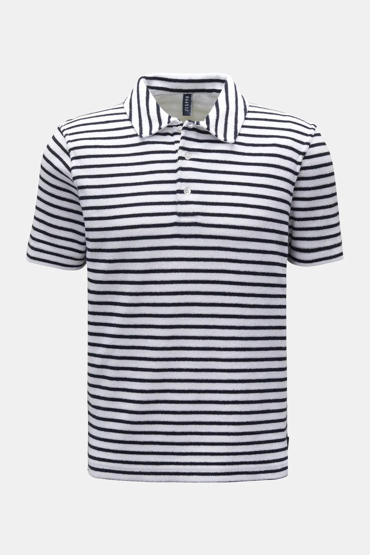 04651/ A trip in a bag - Herren - Frottee-Poloshirt %27Terry Stripe Polo%27 navy/weiß gestreift 04651/ A trip in a bag - Herren - Frottee-Poloshirt %27Terry Stripe Polo%27 navy/weiß gestreift